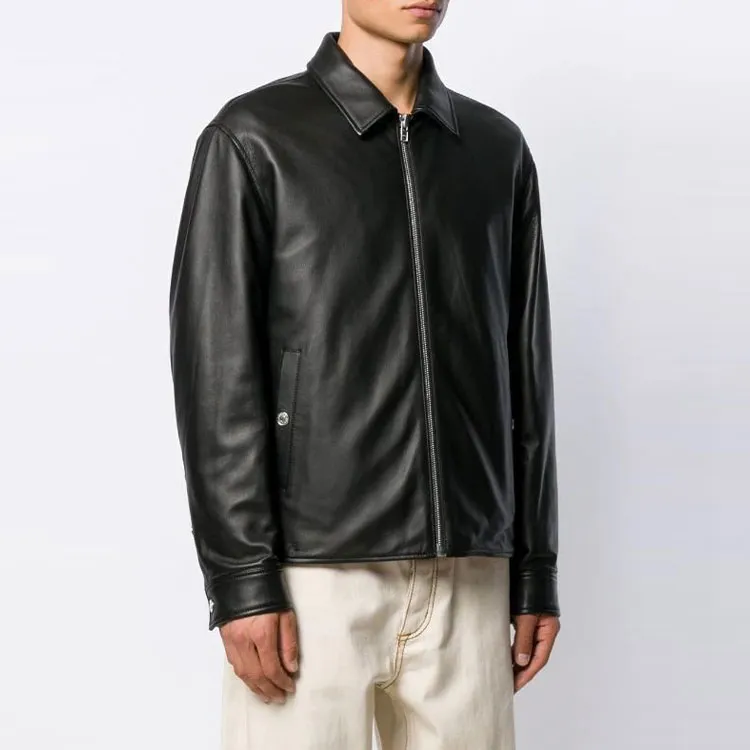 KENZO Leather Jackets Coats Men's Black-2