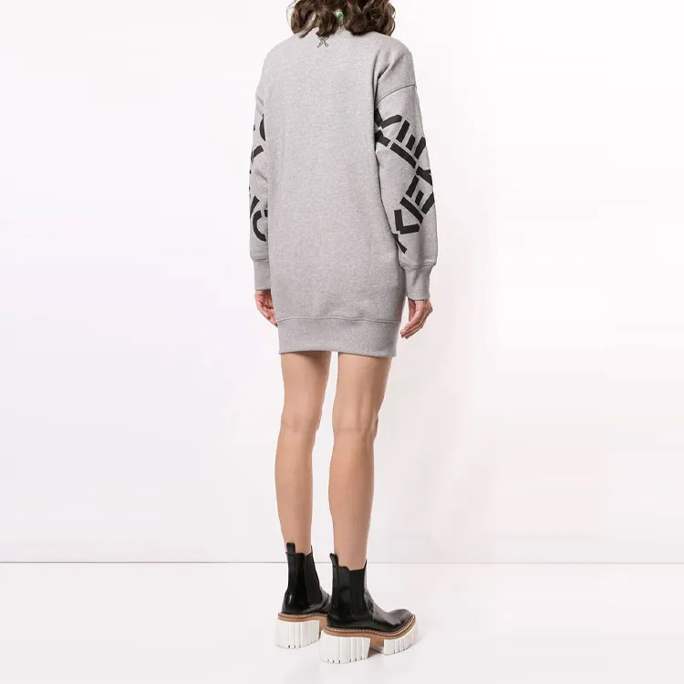 KENZO Long Sleeved Dresses Women's Gray-3
