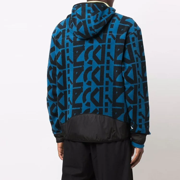 KENZO Allover Monogram Zipped Hoodie-2