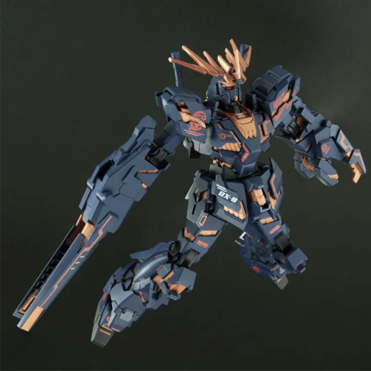 BANDAI Gundam X Nike Sb Unicorn 02 Banshee Destroy Mode 1/144 Scale Hg Model Kit Action Figure-5