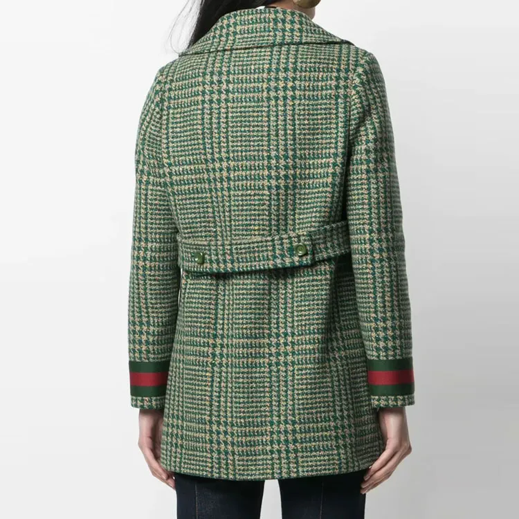 GUCCI Cropped Coats Women's Green-3