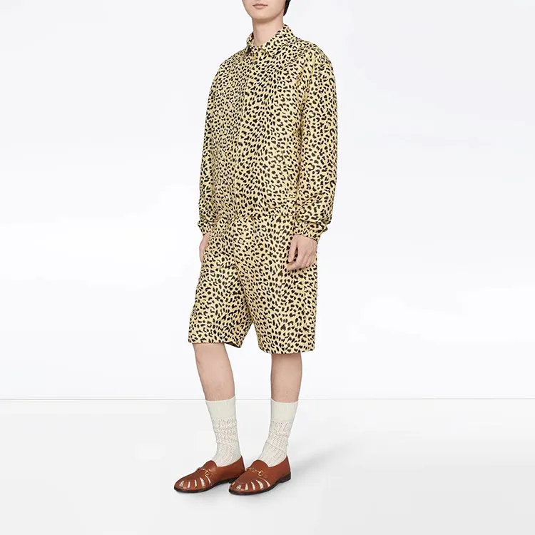 GUCCI Leopard Jacquard Shorts-1
