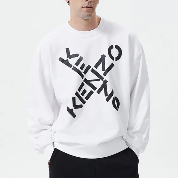 KENZO Letter Logo Sweatshirt Men's White-4