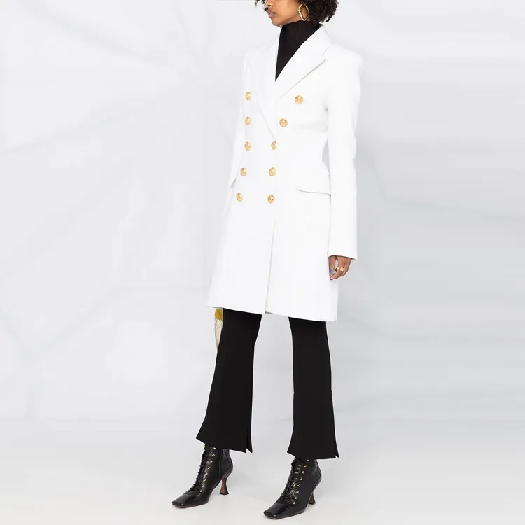 BALMAIN Velvet Jackets Women's White-4