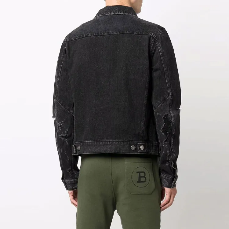 BALMAIN FW21 Denim Jacket Men's Black-3