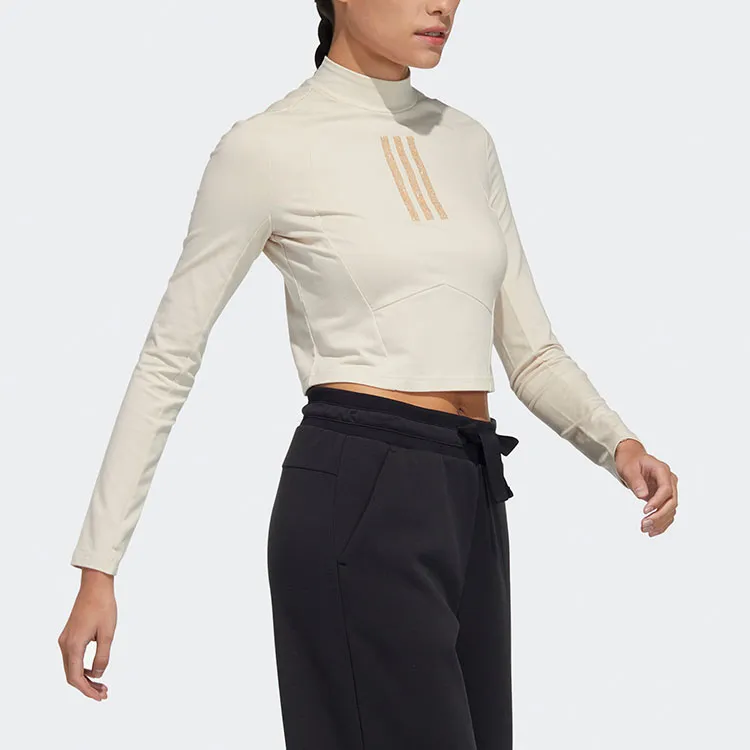 Adidas T Shirts Women's Ecru-3
