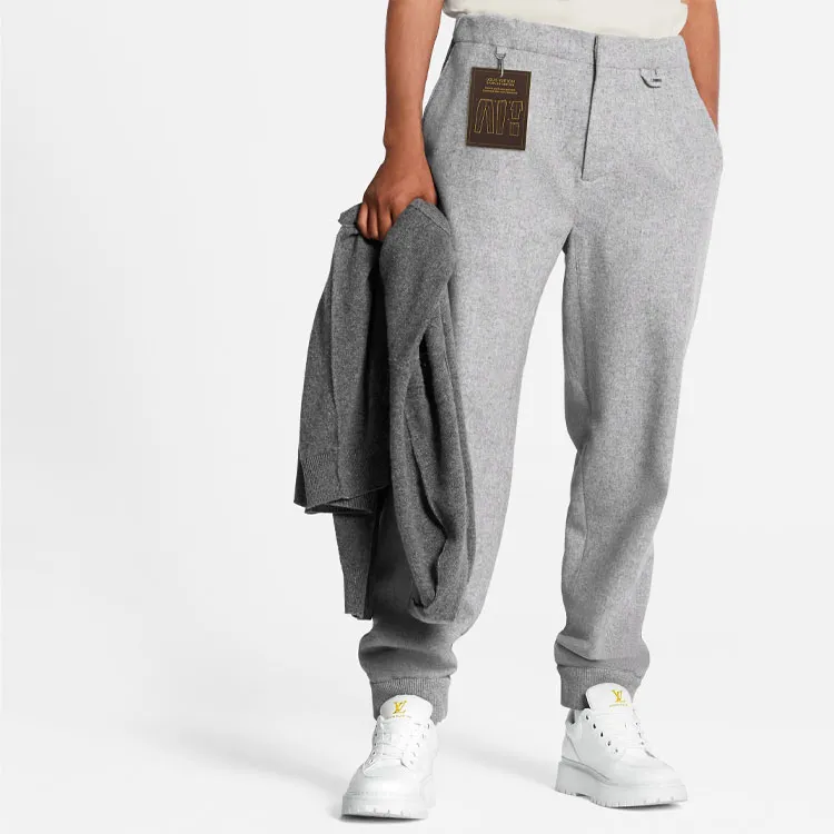 LOUIS VUITTON Knitted Sweatpants Men's Gray-2