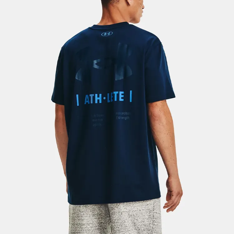 Under Armour Straight T Shirt Men's Blue-4