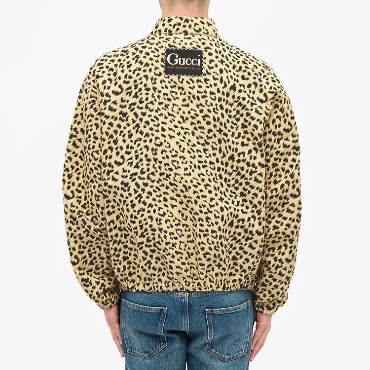 GUCCI Leopard pattern Jacquard Jacket-3