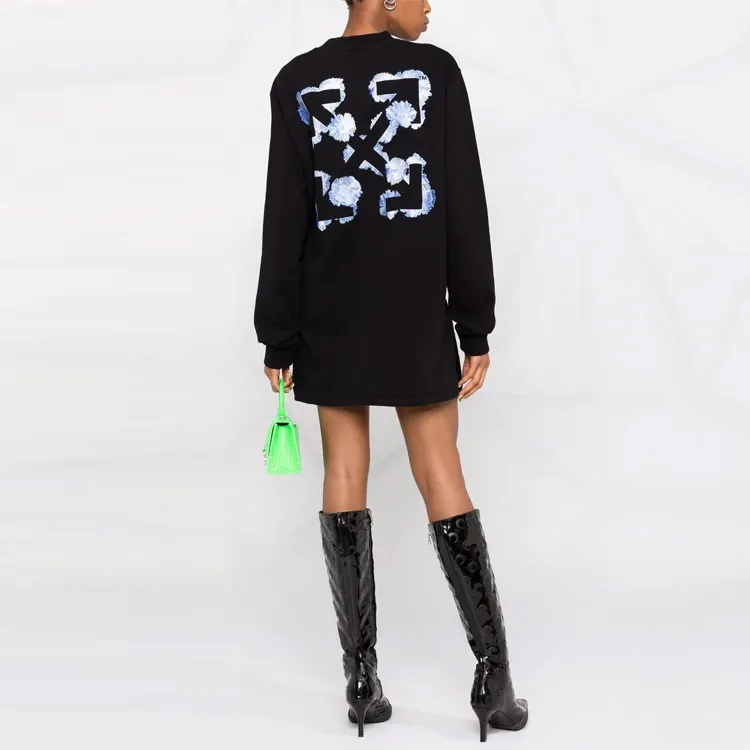 OFF WHITE FW21 Long Sleeved Dresses Women's Black-2