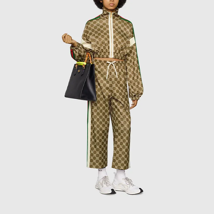 GUCCI Interlocking G Cropped Track Pants-1