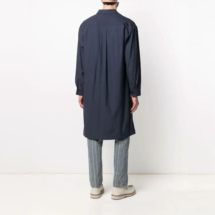 KENZO Trench Coats Men Blue-2