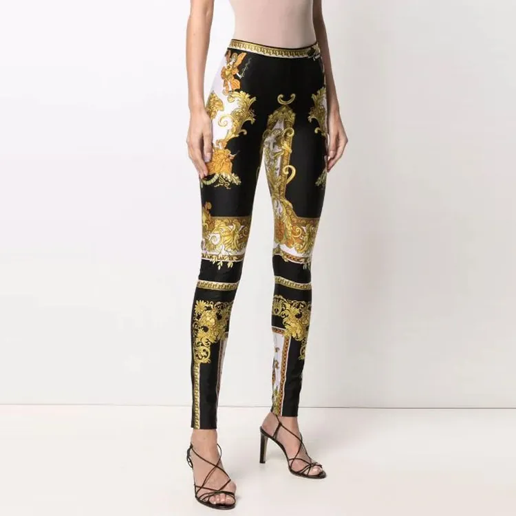 VERSACE Medusa Leggings Women's Black-3
