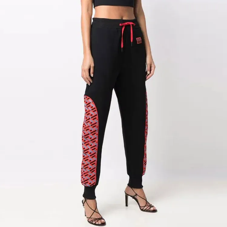 VERSACE Knitted Sweatpants Women's Black-2