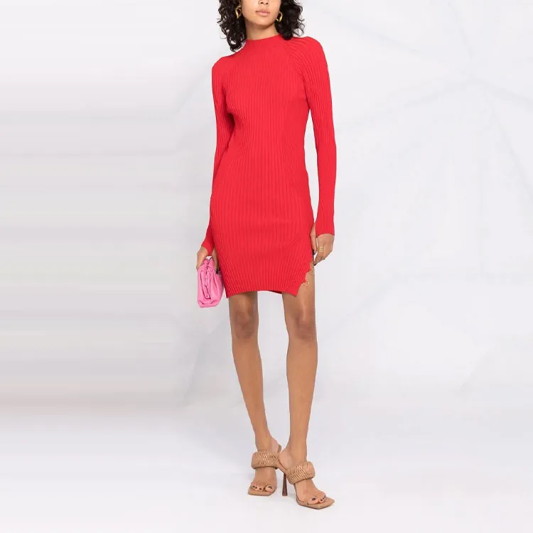 Jacquemus Long-Sleeved Dresses Women's Red-1