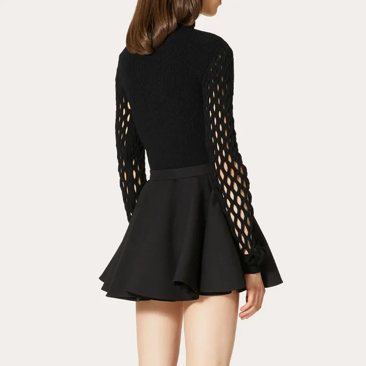 Valentino Stretched Viscose Top 'Black'-2