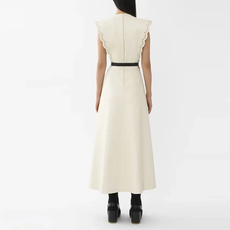 Chloe FW21 Sleeveless Dress Women's White-2