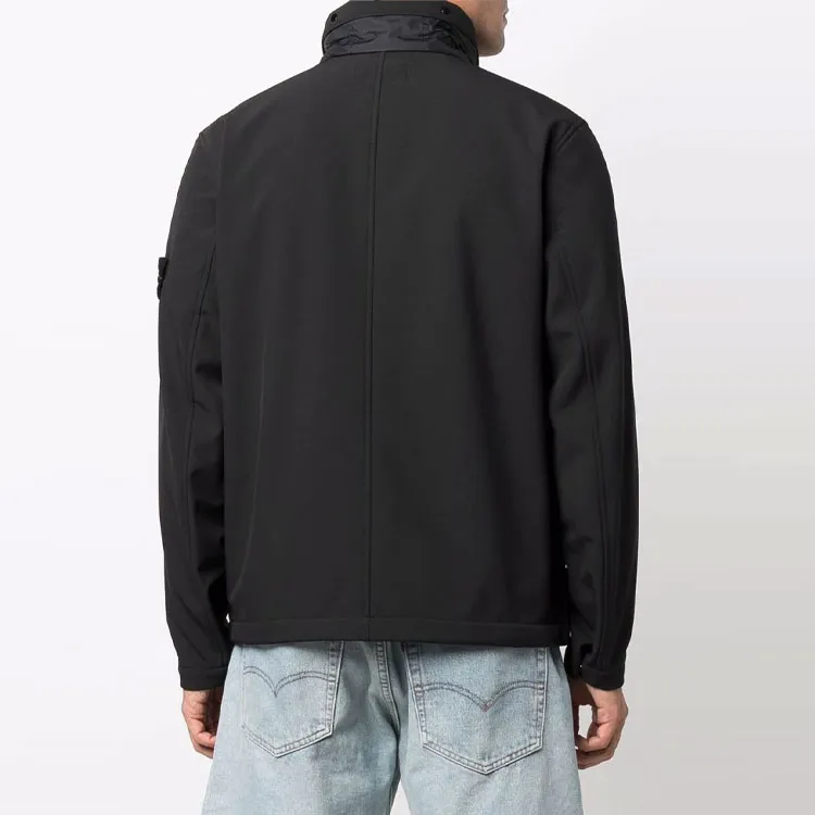 STONE ISLAND LIGHT SOFT SHELL R SERIES SOFT SHELL Jackets Men Black-2