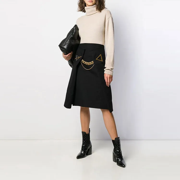 Bottega Veneta Casual Long Skirts Women's Black-1