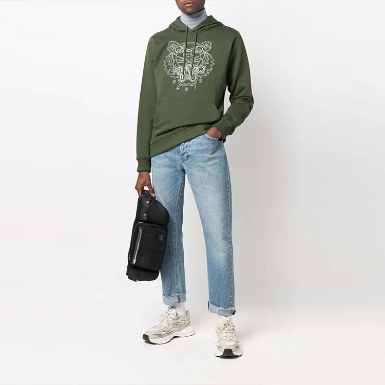 KENZO Tiger Embroidered Drawstring Hoodie-3