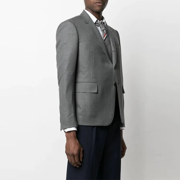 THOM BROWNE Super 120s Single Breasted Tailored Blazer-3