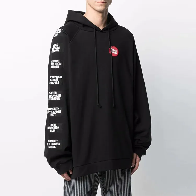 RAF SIMONS Oversized Patch embellished Hoodie-3