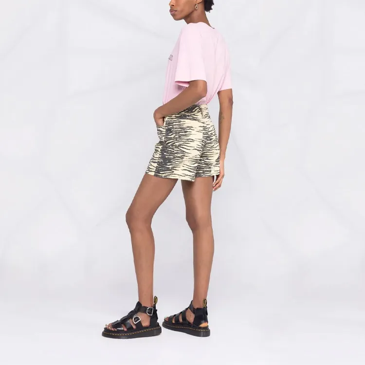 GANNI Casual Shorts Women's Yellow-3