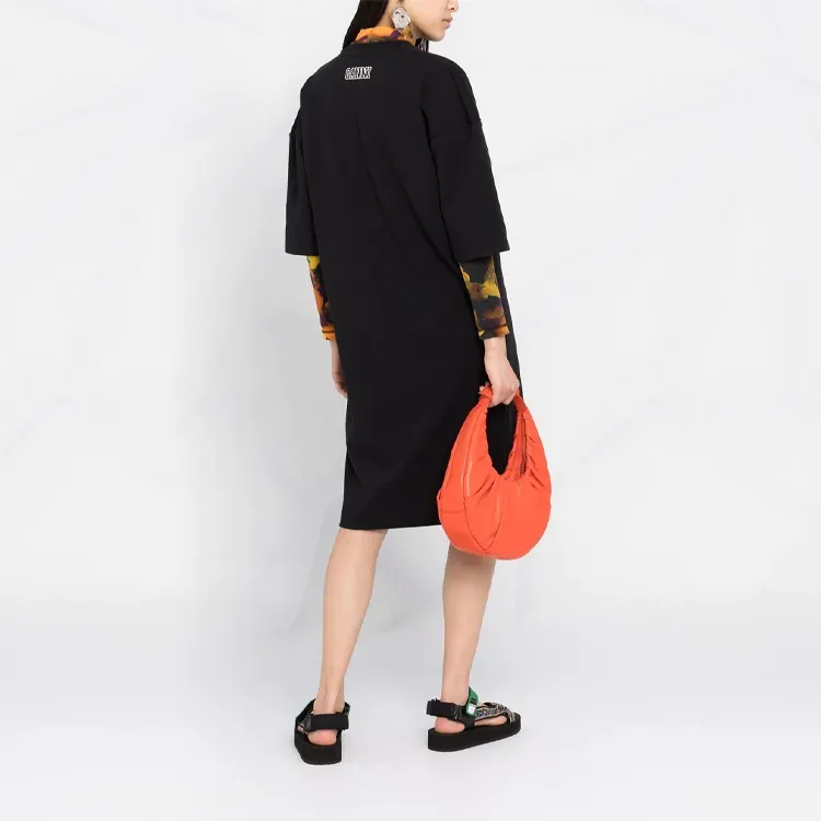 GANNI Relaxed T Shirt Dress 'Black'-2