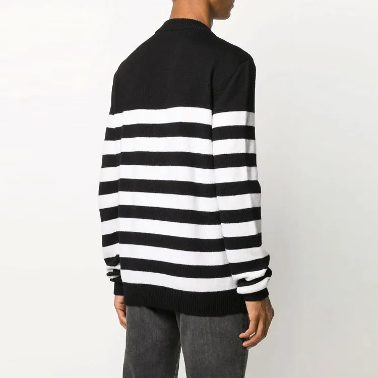 BALMAIN Cashmere Sweaters Men Black/White-2