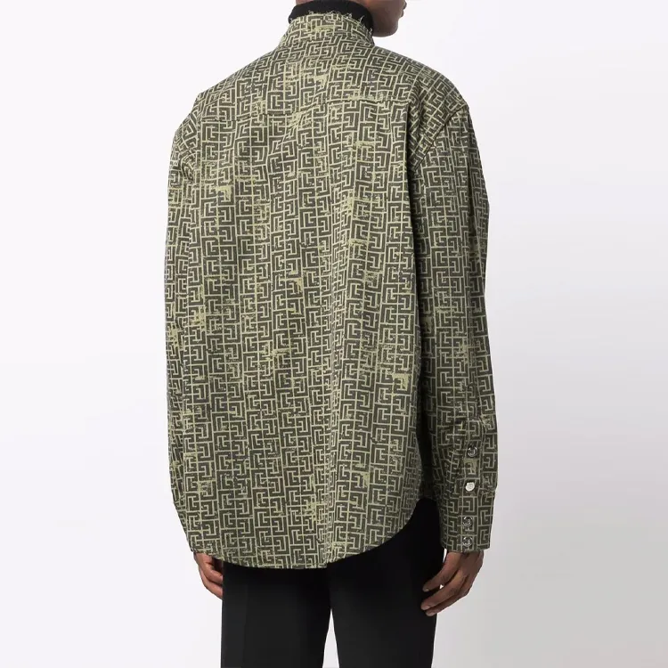 BALMAIN Shirts Men Green-1