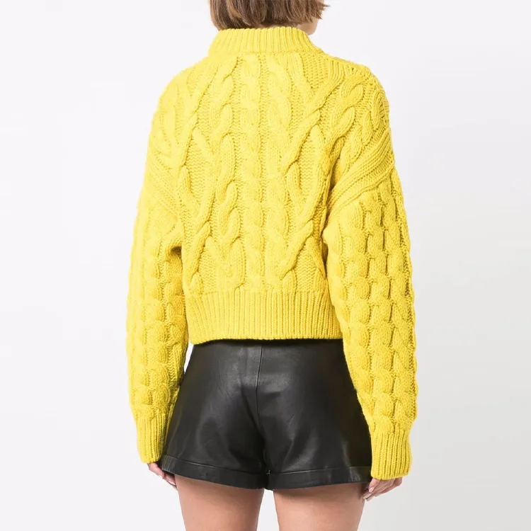 Moncler FW21 Fitted Sweater Women's Yellow-2