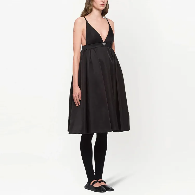 PRADA Sleeveless Dresses Women's Black-3