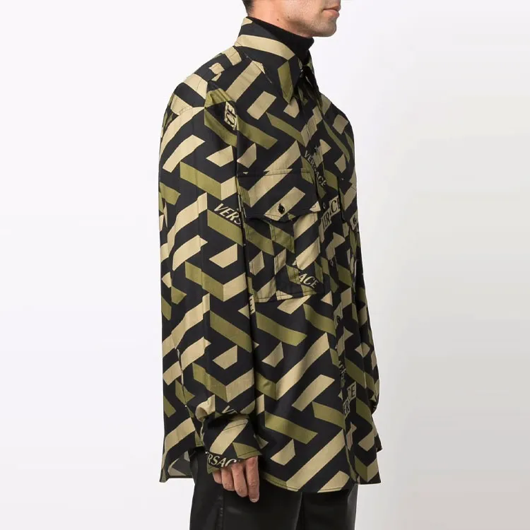 VERSACE Shirts Men Khaki-1