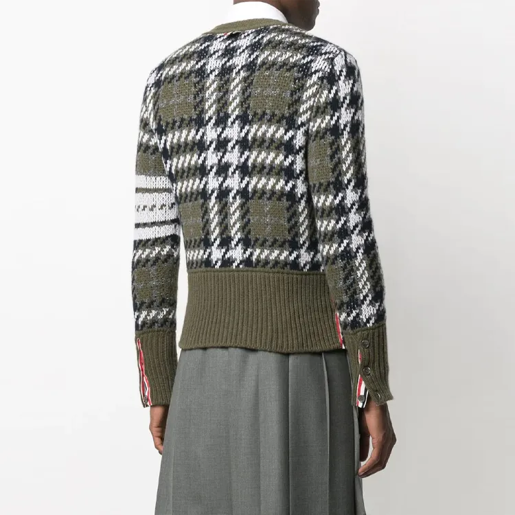 THOM BROWNE Cashmere Sweaters Men Green-3