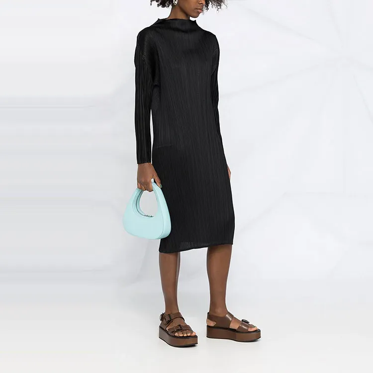 PLEATS PLEASE ISSEY MIYAKE Long-Sleeved Dresses Women's Black-3