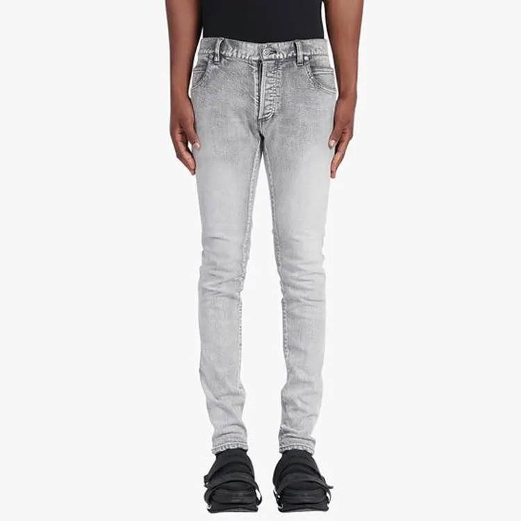 BALMAIN Jeans Men Gray-2