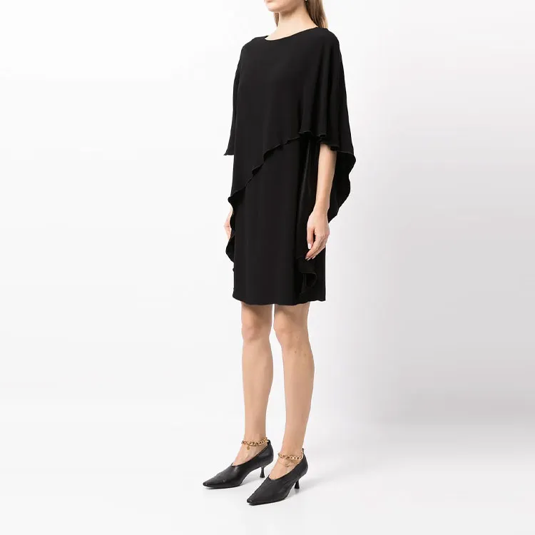 EMPORIO ARMANI Short Sleeved Dress Women's Black-3