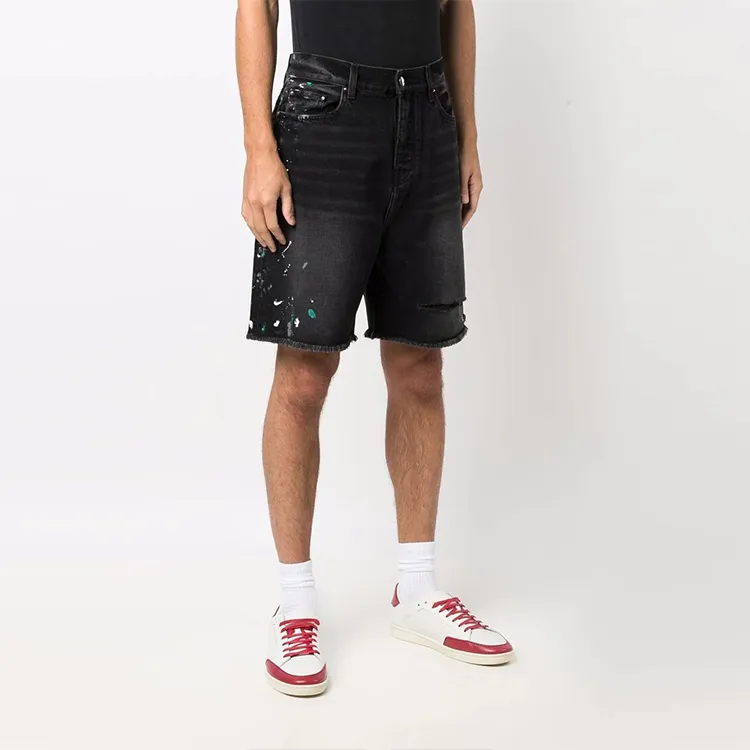 AMIRI Paint Splatter Denim Shorts-3
