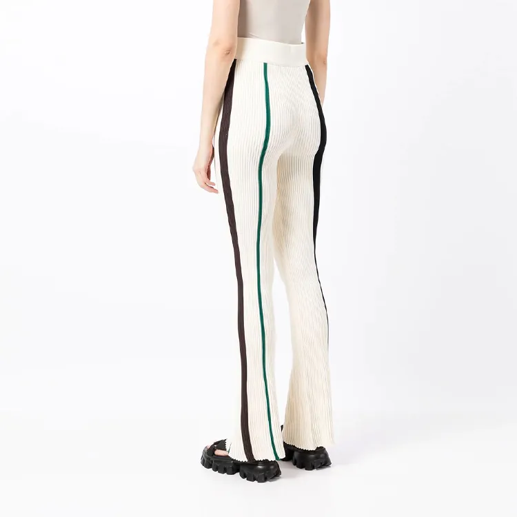 AMBUSH Ribbed Stripe Straight-leg Trousers-3