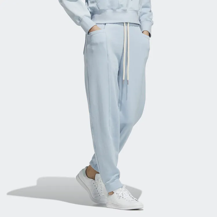 Adidas Knitted Sports Pants Women's Light Cyan Gray-3