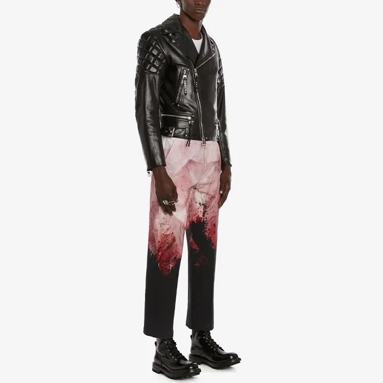 Alexander McQueen SS22 Leather Jacket Men's Black-3