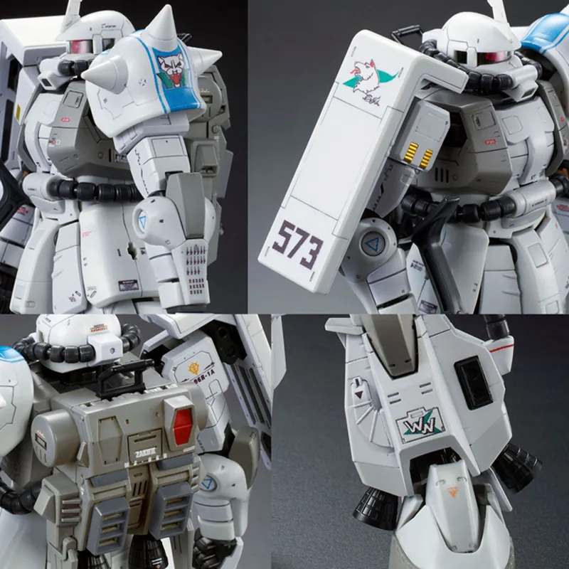 BANDAI RG Mobile Suit Gundam MSV White Wolf Custom Zaku II For Shinsuke Matsubayashi Model Kits 13cm-5