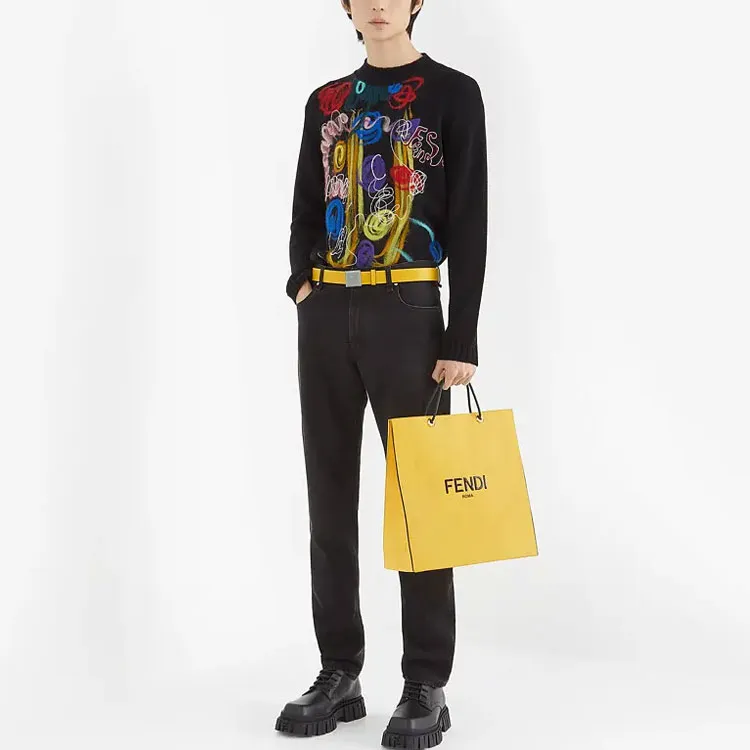 FENDI Jeans Men Black-2