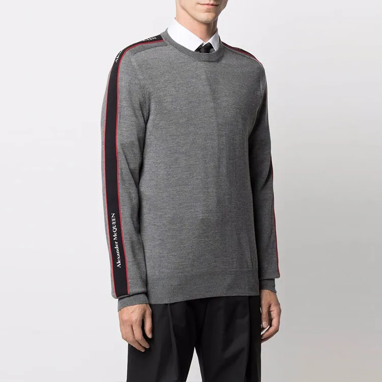 Alexander McQueen Logo Tape Crewneck Jumper-3