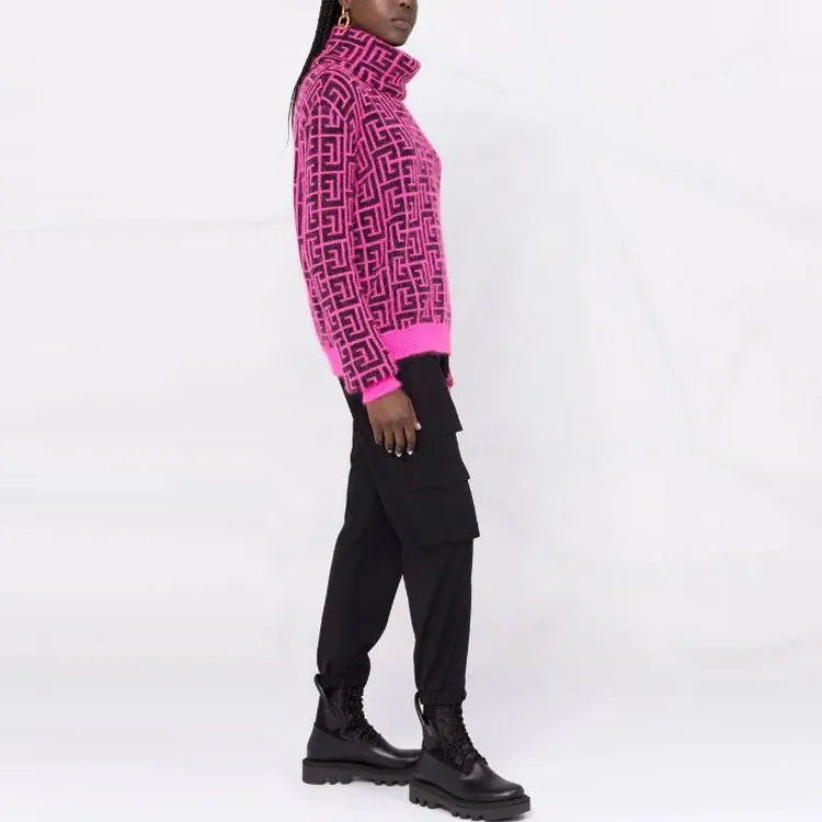 BALMAIN Rossignol FW21 Loose Fit Sweater Women's Pink-3