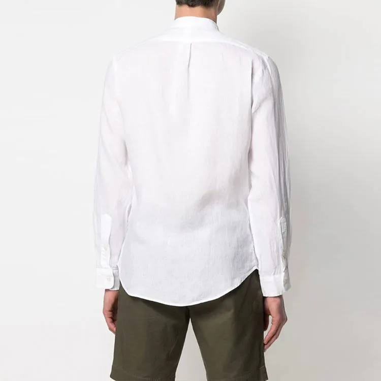 Polo Ralph Lauren Collarless Logo Embroidered Shirt-2
