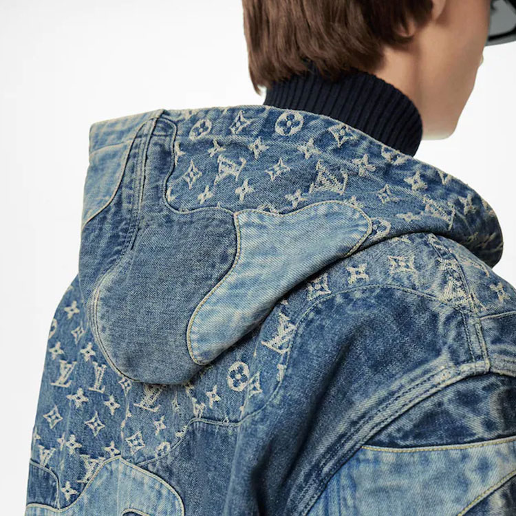LOUIS VUITTON X Nigo Monogram Patchwork Denim Hoodie - POIZON