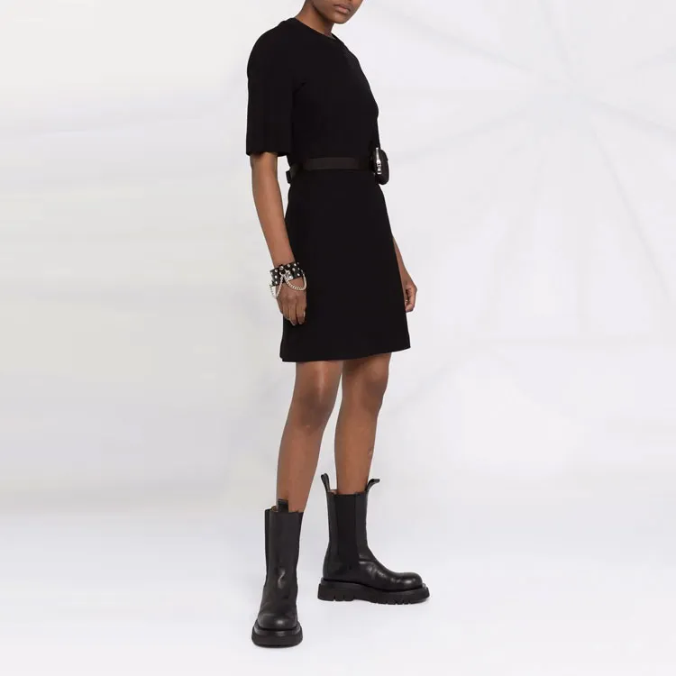 Alexander McQueen Short Sleeved Dresses Women's Black-3