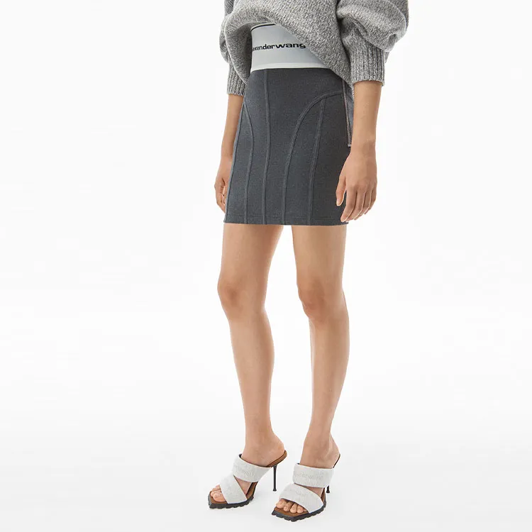 Alexander Wang Casual Short Skirts Women's Carbon Black-2