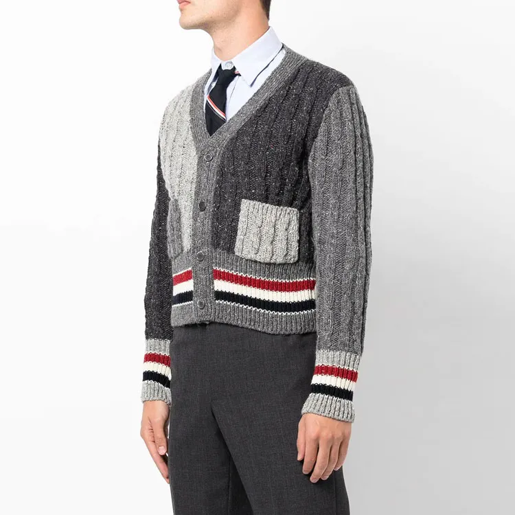 THOM BROWNE Sweaters Men Gray-2